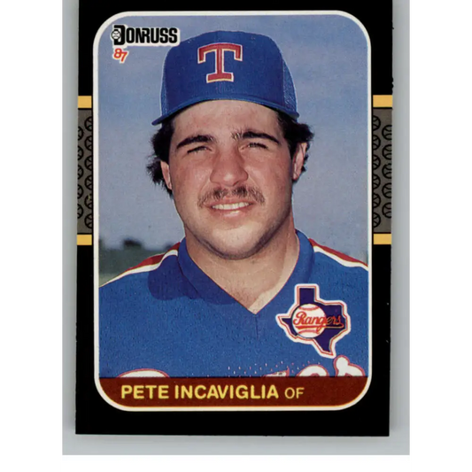 1987 Donruss #224 Pete Incaviglia EX Excellent RC Rookie Texas Rangers Baseball Card  Image 1