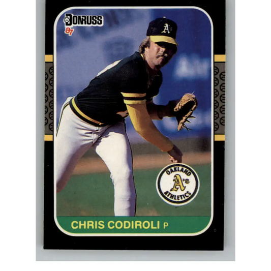 1987 Donruss #226 Chris Codiroli EX Excellent Oakland Athletics Baseball Card  Image 1