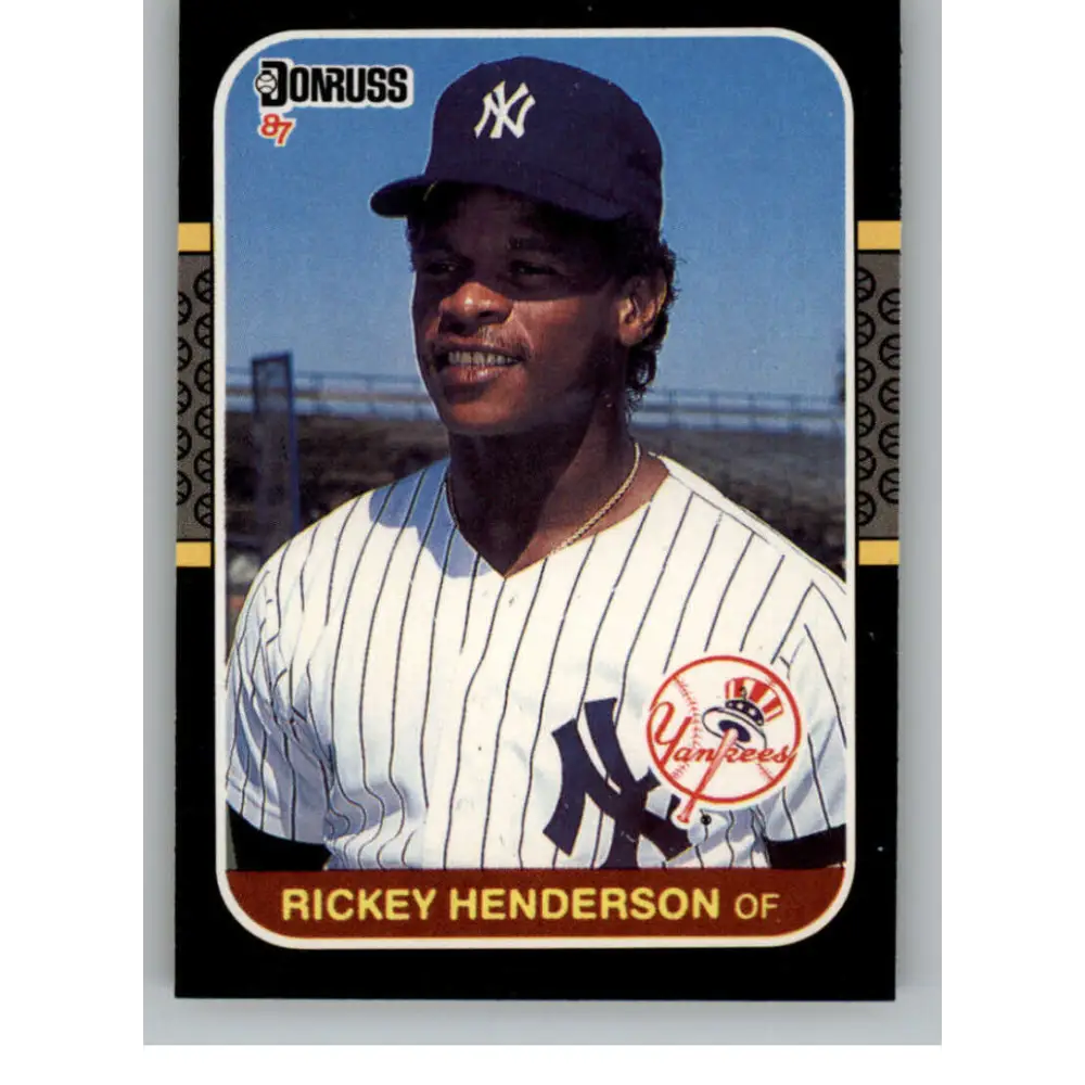 1987 Donruss #228 Rickey Henderson EX Excellent New York Yankees Baseball Card  Image 1