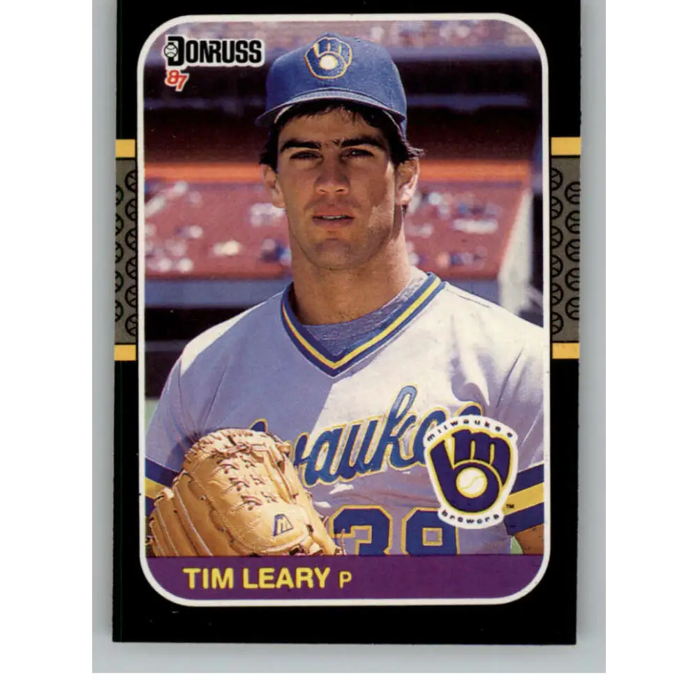 1987 Donruss #232 Tim Leary EX Excellent Milwaukee Brewers Baseball Card  Image 1