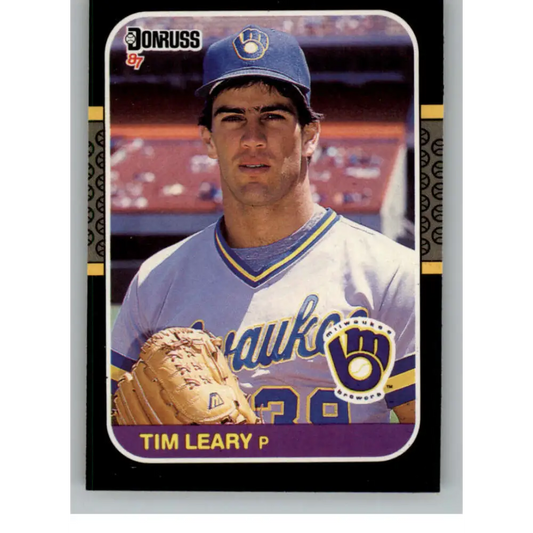 1987 Donruss #232 Tim Leary EX Excellent Milwaukee Brewers Baseball Card  Image 1