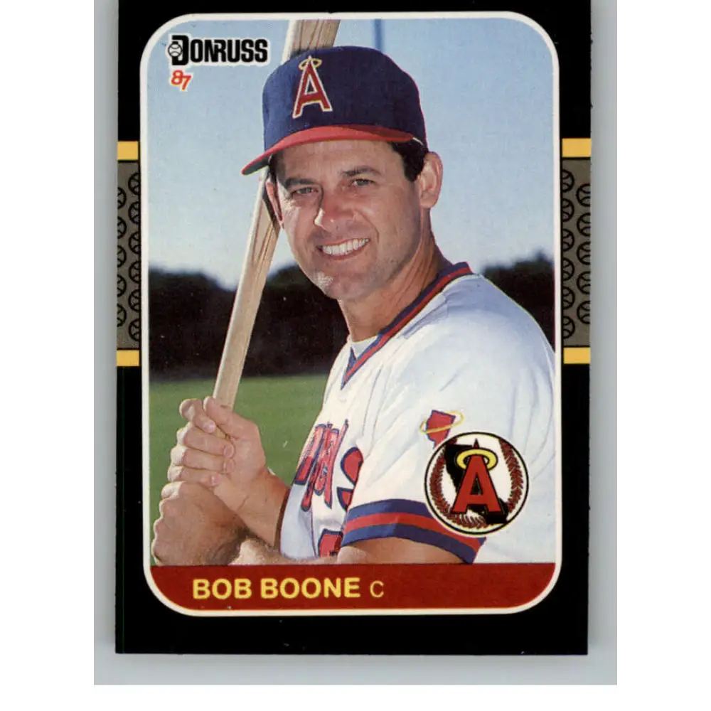 1987 Donruss #233 Bob Boone EX California Angels Baseball Card Image 1