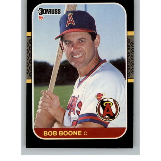 1987 Donruss #233 Bob Boone EX Excellent California Angels Baseball Card  Image 1
