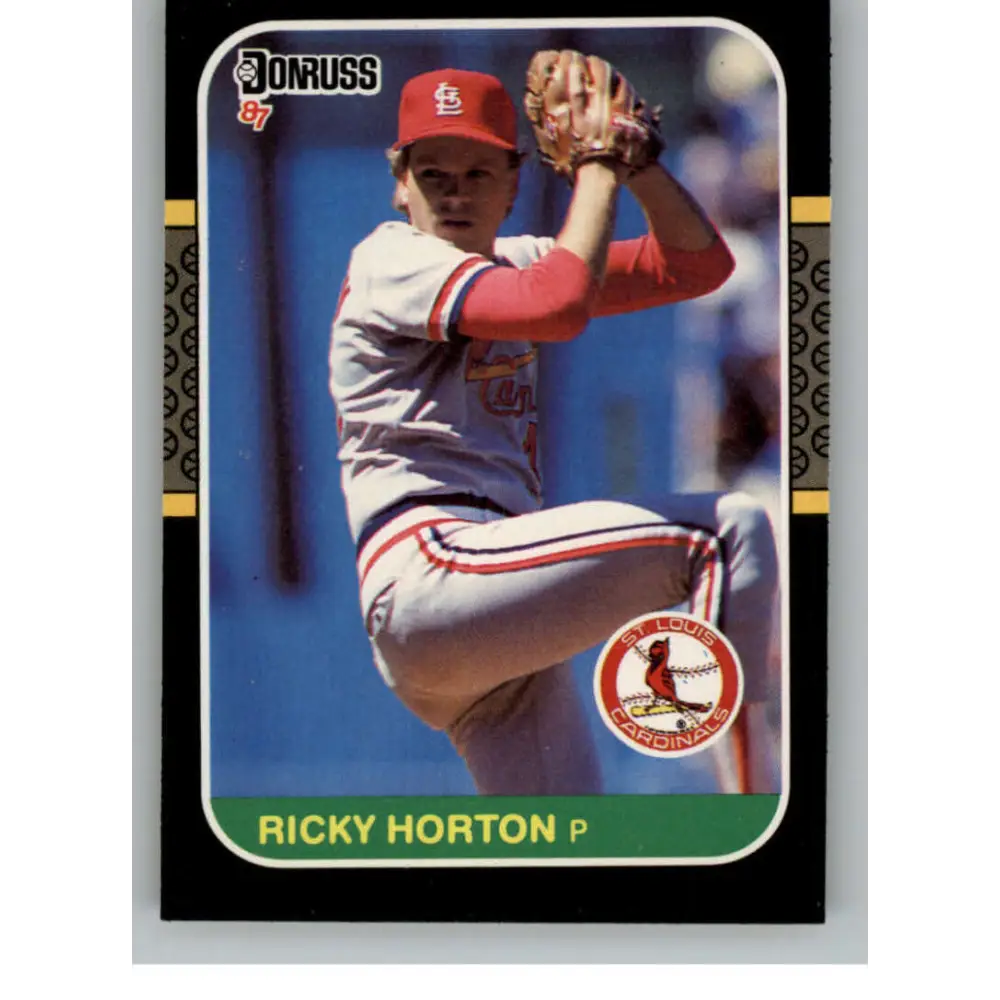 1987 Donruss #234 Ricky Horton EX St. Louis Cardinals Baseball Card Image 1