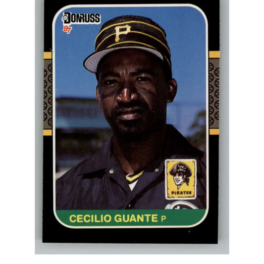 1987 Donruss #238 Cecilio Guante EX Excellent Pittsburgh Pirates Baseball Card  Image 1