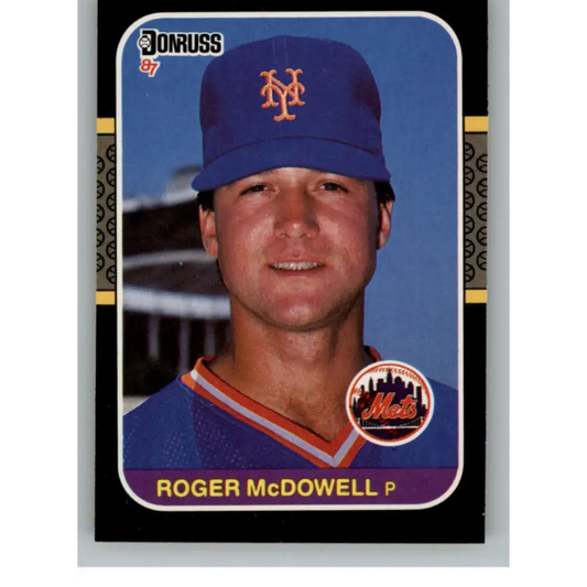 1987 Donruss #241 Roger McDowell EX Excellent New York Mets Baseball Card  Image 1