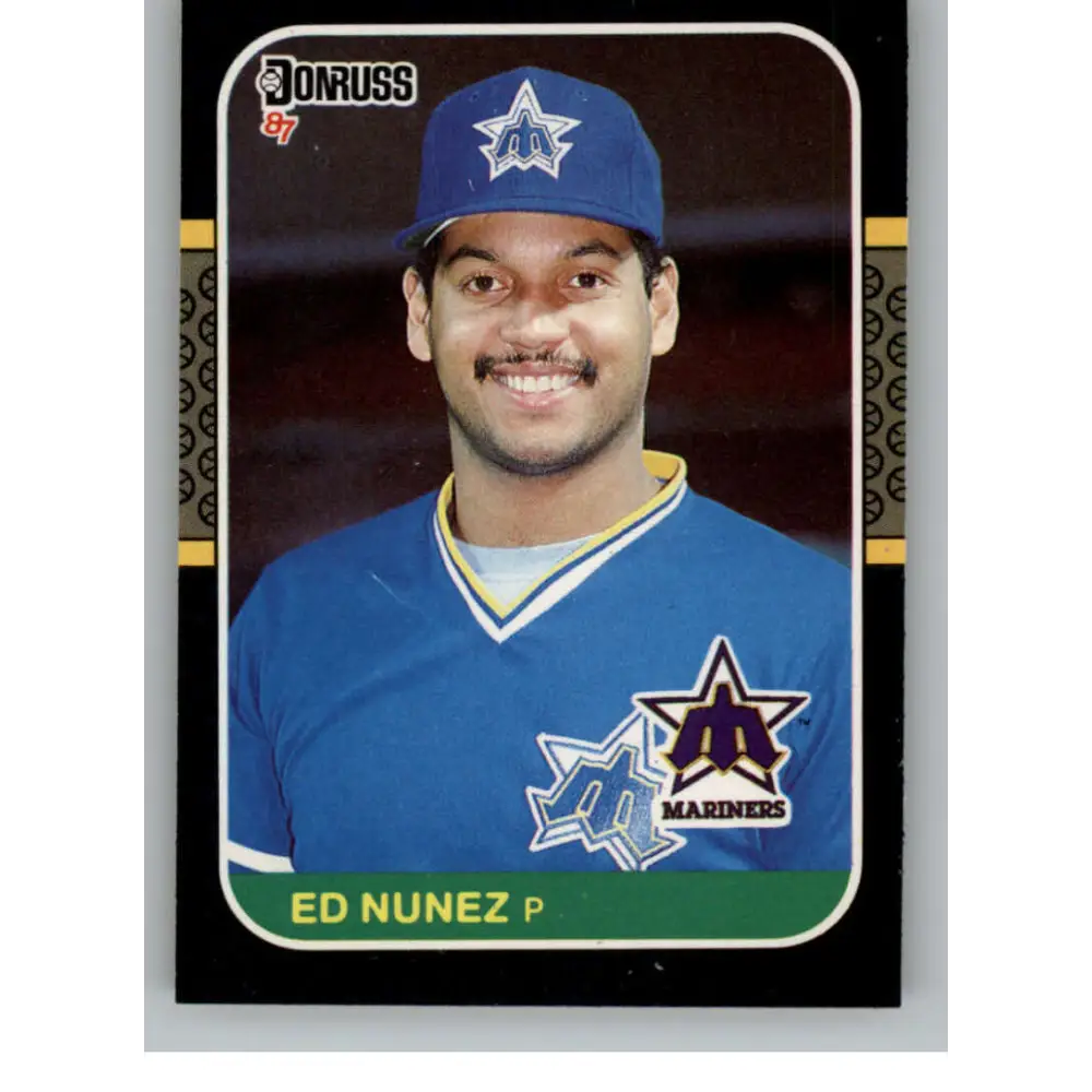 1987 Donruss #243 Edwin Nunez EX Excellent Seattle Mariners Baseball Card  Image 1
