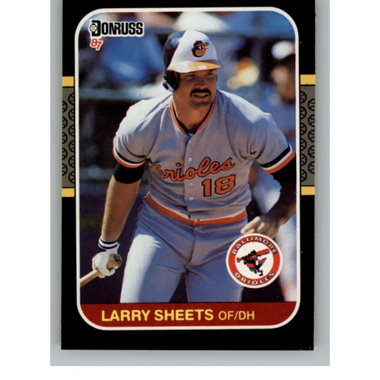 1987 Donruss #248 Larry Sheets EX Excellent Baltimore Orioles Baseball Card  Image 1