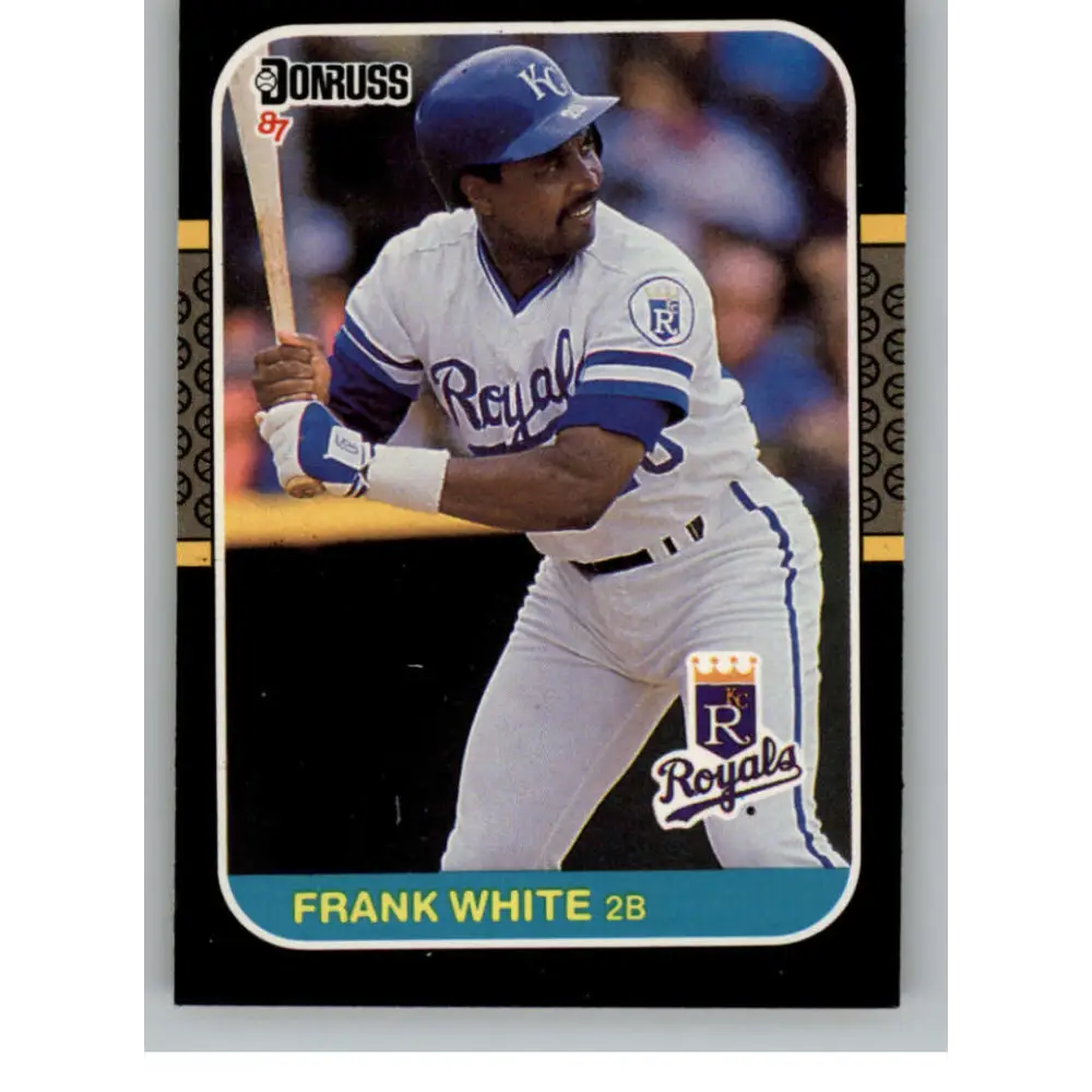 1987 Donruss #255 Frank White EX Excellent Kansas City Royals Baseball Card  Image 1