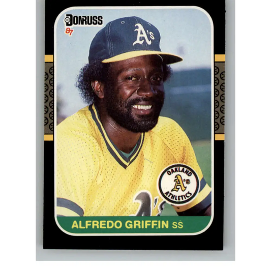 1987 Donruss #256 Alfredo Griffin EX Excellent Oakland Athletics Baseball Card  Image 1