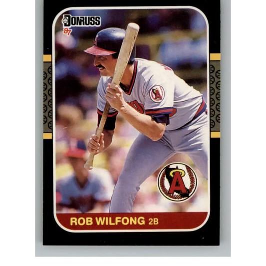 1987 Donruss #258 Rob Wilfong EX Excellent California Angels Baseball Card  Image 1