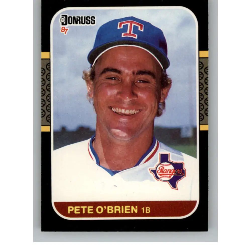 1987 Donruss #259 Pete O'Brien EX Excellent Texas Rangers Baseball Card  Image 1