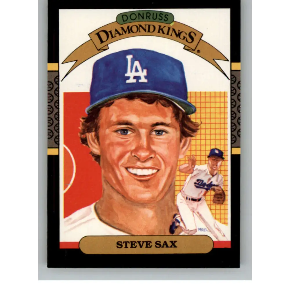 1987 Donruss #26 Steve Sax EX Excellent Los Angeles Dodgers Baseball Card  Image 1