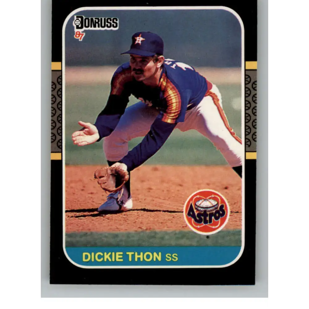 1987 Donruss #261 Dickie Thon EX Excellent Houston Astros Baseball Card  Image 1