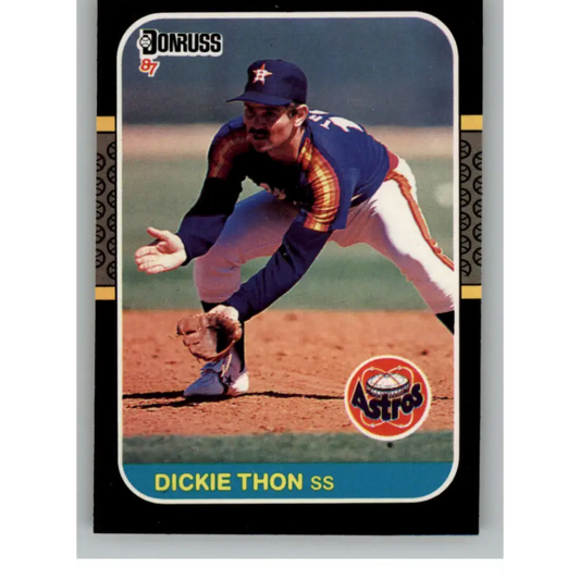 1987 Donruss #261 Dickie Thon EX Excellent Houston Astros Baseball Card  Image 1