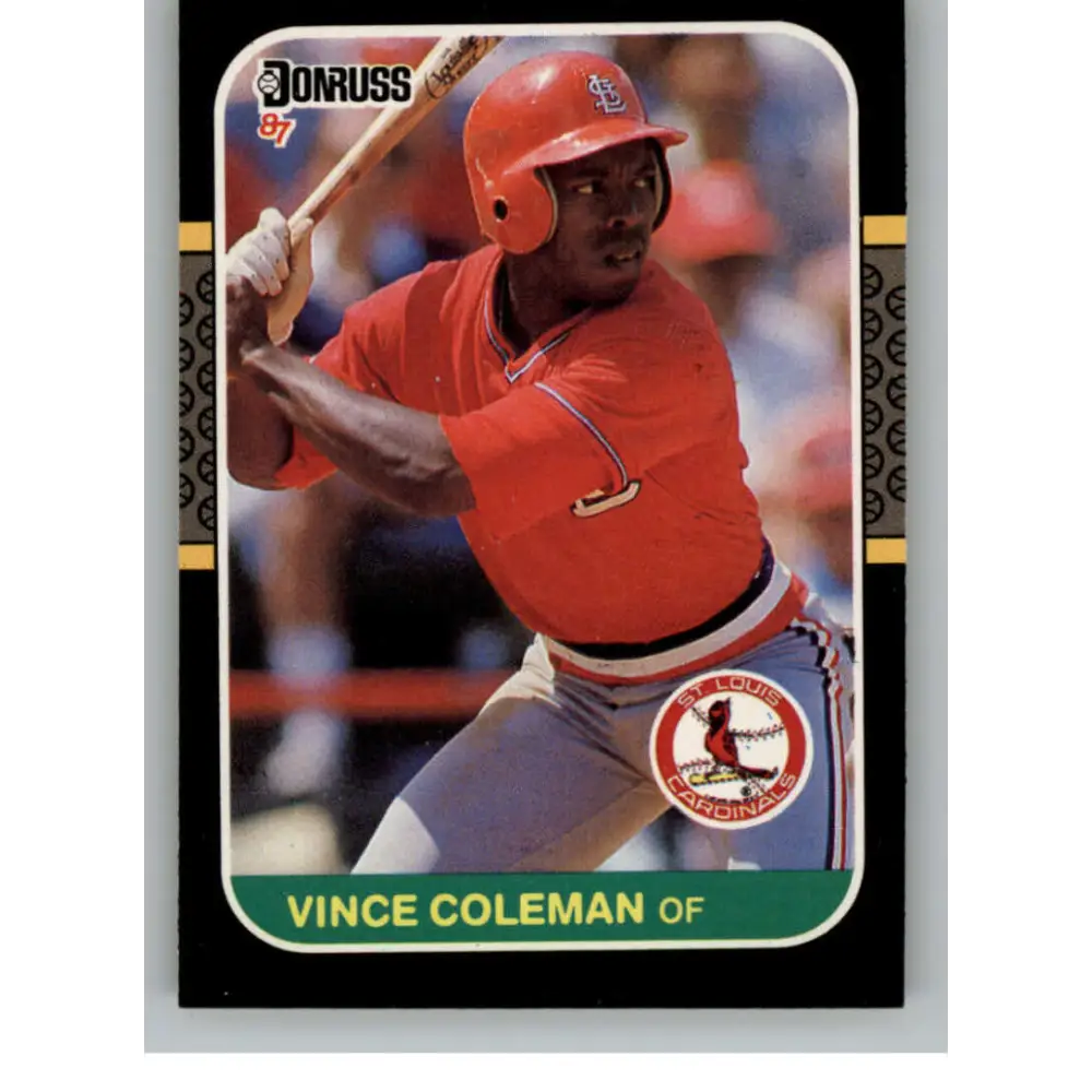1987 Donruss #263 Vince Coleman EX Excellent St. Louis Cardinals Baseball Card  Image 1