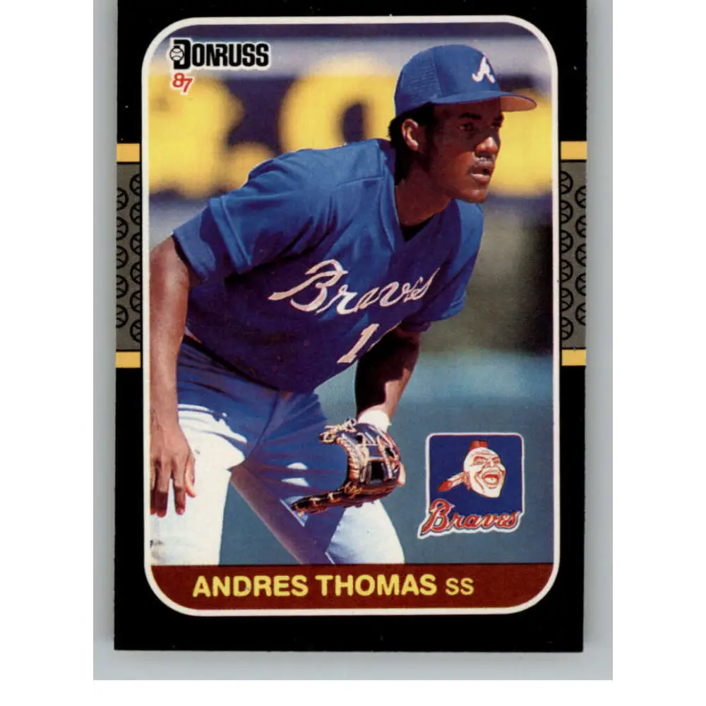 1987 Donruss #266 Andres Thomas EX Excellent Atlanta Braves Baseball Card  Image 1