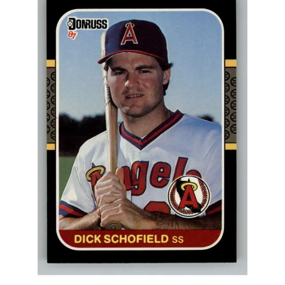 1987 Donruss #283 Dick Schofield EX California Angels Baseball Card Image 1
