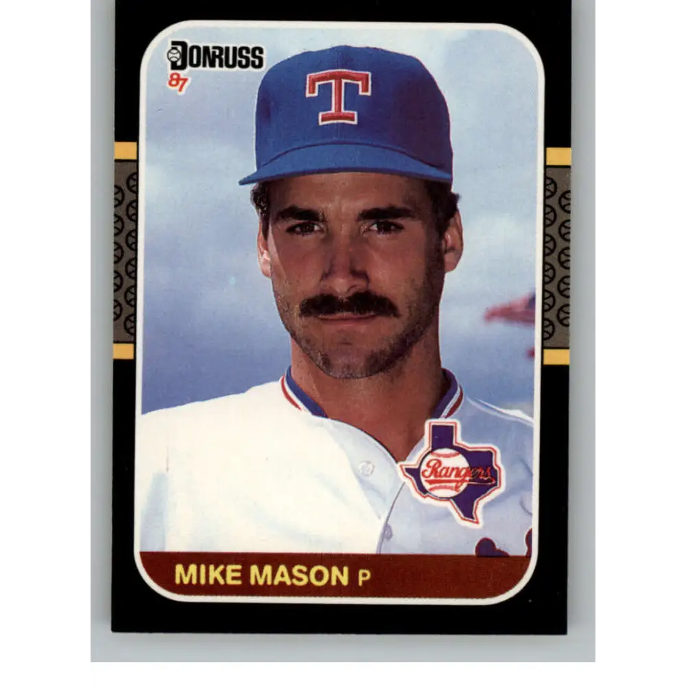 1987 Donruss #284 Mike Mason EX Excellent Texas Rangers Baseball Card  Image 1