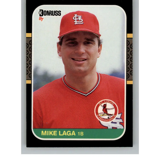 1987 Donruss #293 Mike Laga EX Excellent St. Louis Cardinals Baseball Card  Image 1