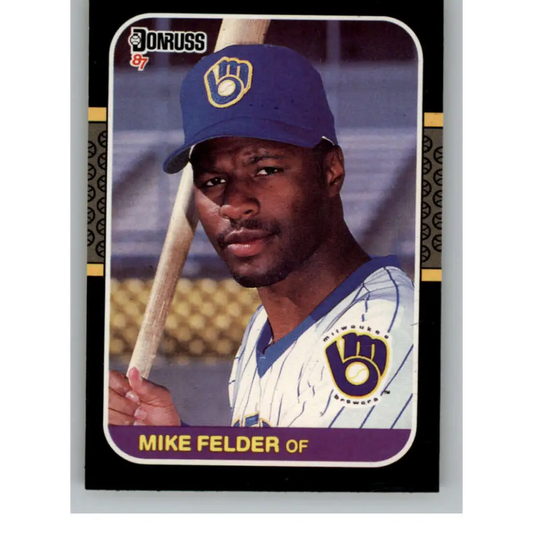 1987 Donruss #295 Mike Felder EX Excellent Milwaukee Brewers Baseball Card  Image 1
