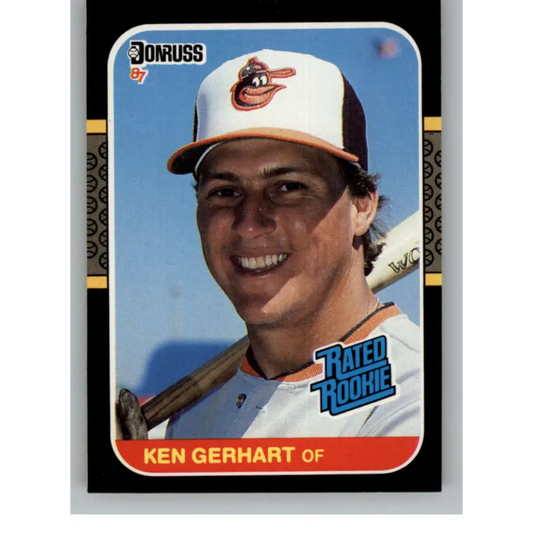 1987 Donruss #30 Ken Gerhart EX Excellent RC Rookie Baltimore Orioles Baseball Card  Image 1