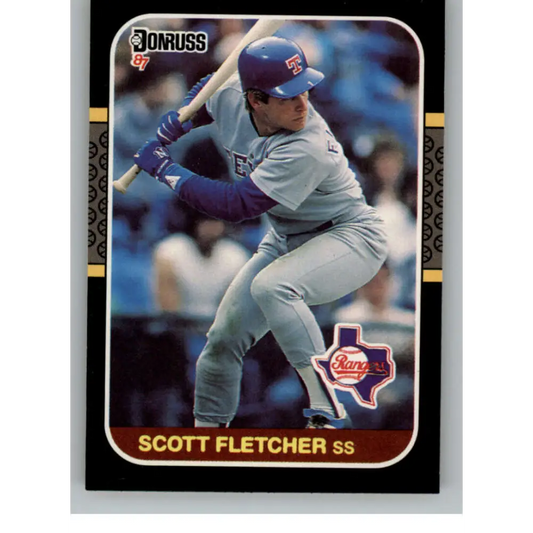 1987 Donruss #304 Scott Fletcher EX Excellent Texas Rangers Baseball Card  Image 1
