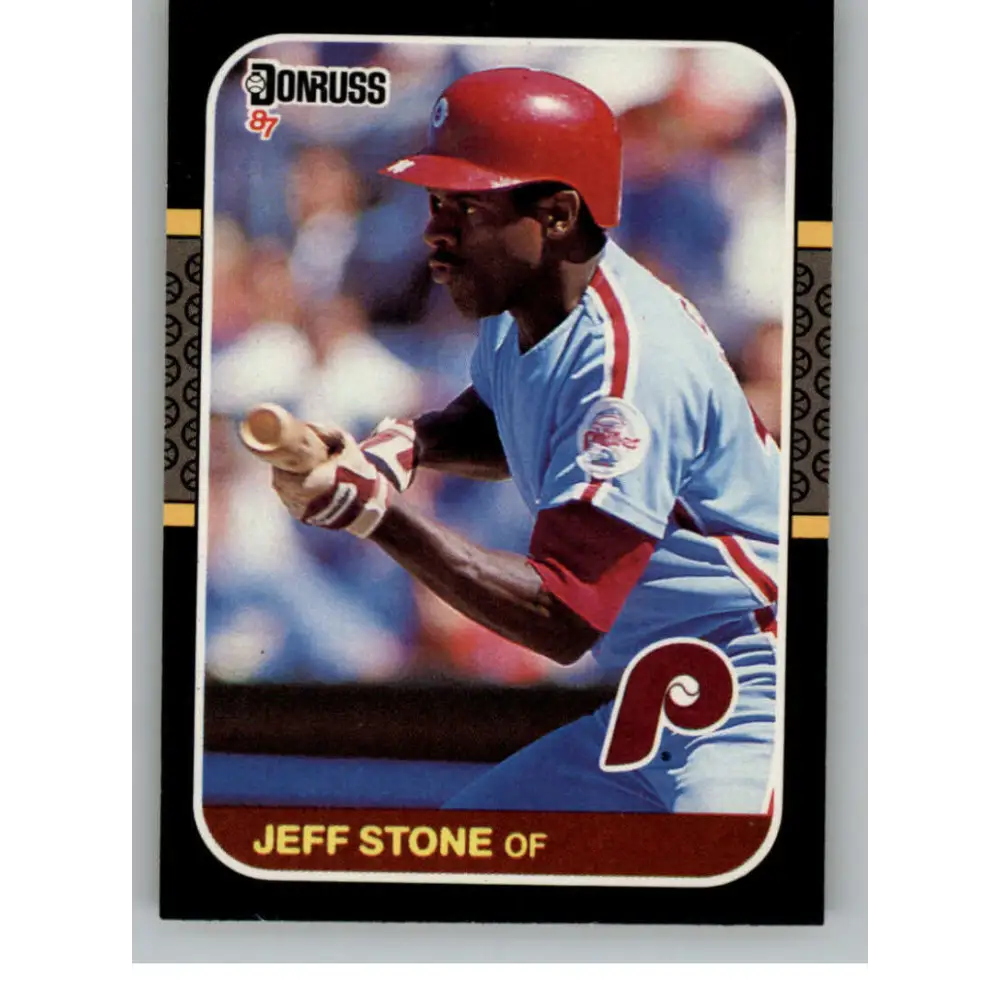 1987 Donruss #309 Jeff Stone EX Excellent Philadelphia Phillies Baseball Card  Image 1