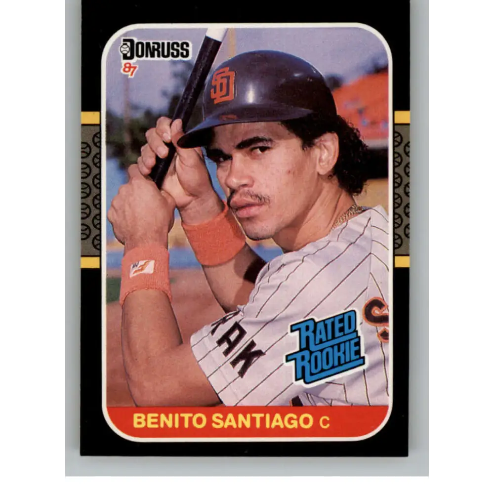 1987 Donruss #31 Benito Santiago EX Excellent San Diego Padres Baseball Card  Image 1