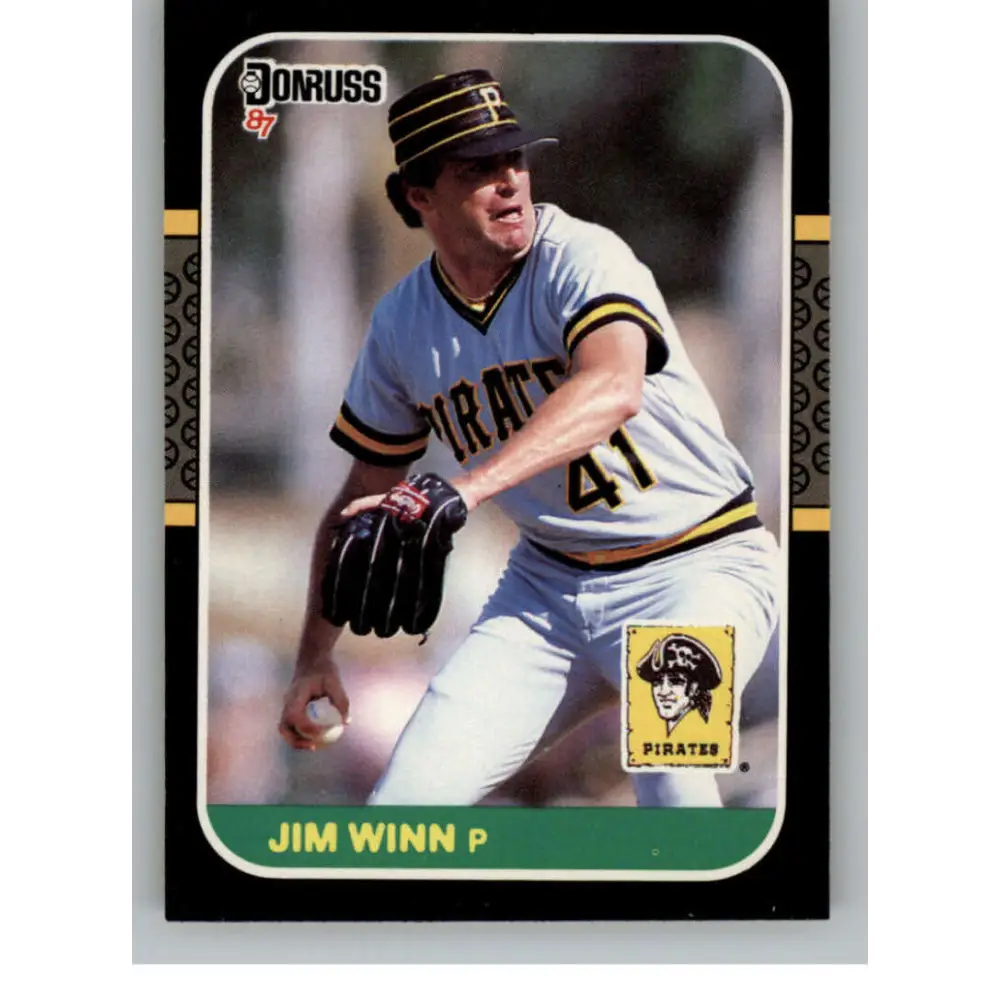 1987 Donruss #312 Jim Winn EX Excellent Pittsburgh Pirates Baseball Card  Image 1