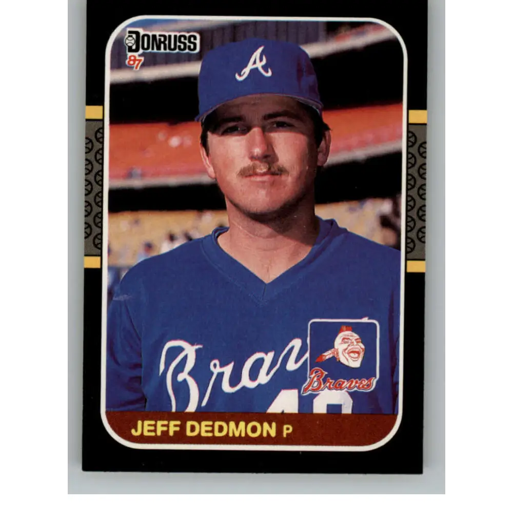 1987 Donruss #314 Jeff Dedmon EX Excellent Atlanta Braves Baseball Card  Image 1