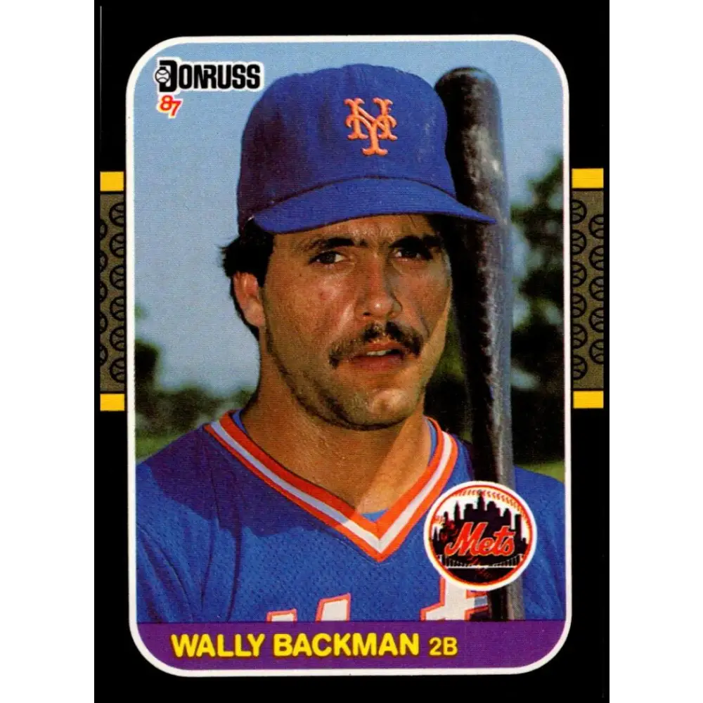 1987 Donruss #316 Wally Backman EX Excellent New York Mets Baseball Card  Image 1