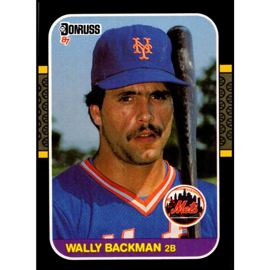 1987 Donruss #316 Wally Backman EX Excellent New York Mets Baseball Card  Image 1