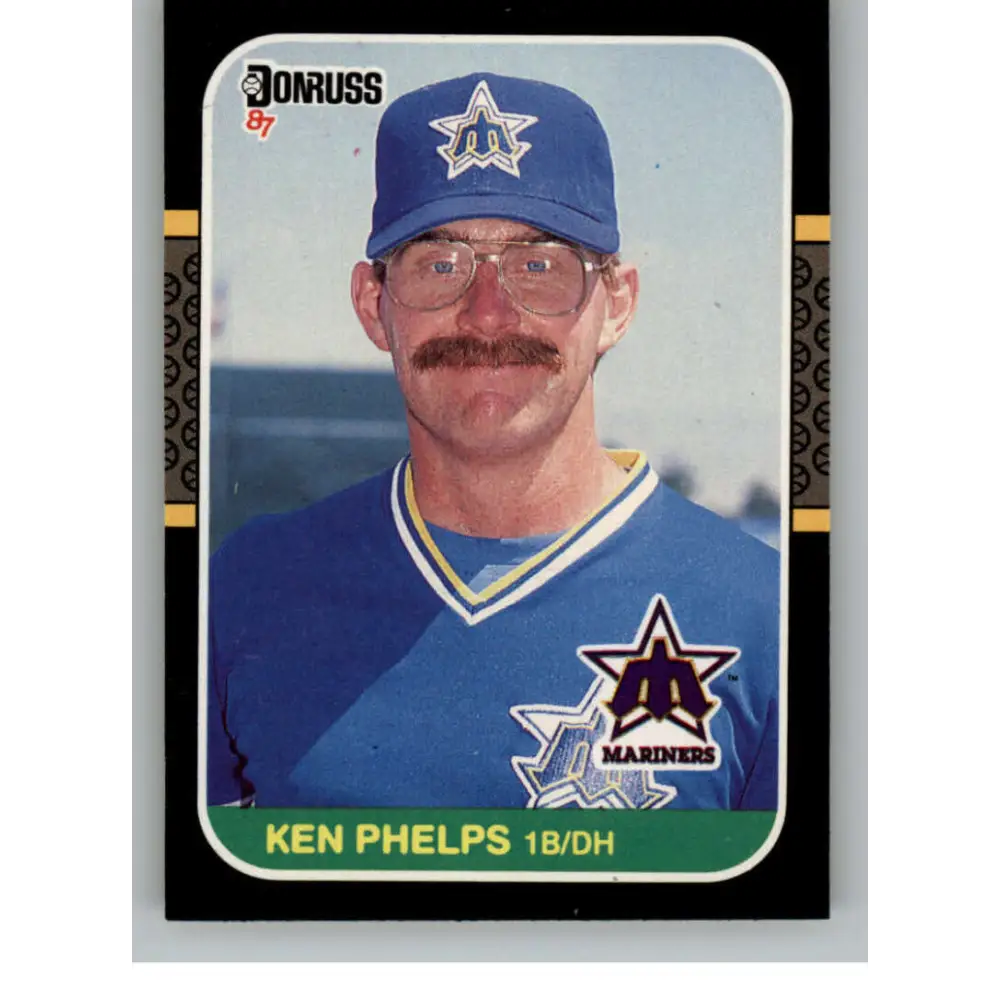 1987 Donruss #317 Ken Phelps EX Excellent Seattle Mariners Baseball Card  Image 1