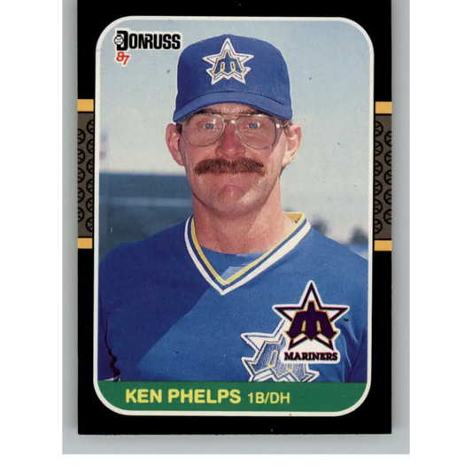 1987 Donruss #317 Ken Phelps EX Excellent Seattle Mariners Baseball Card  Image 1