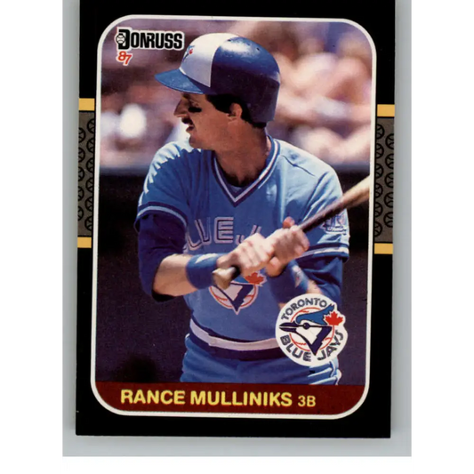 1987 Donruss #319 Rance Mulliniks EX Excellent Toronto Blue Jays Baseball Card  Image 1
