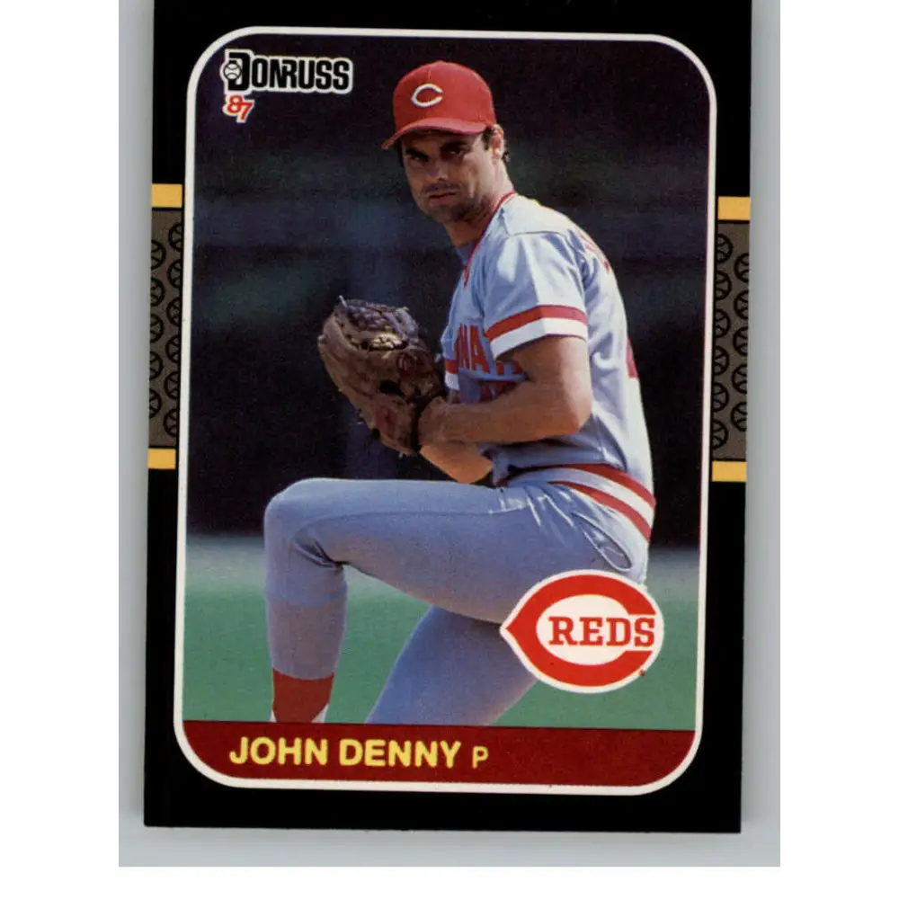 1987 Donruss #329 John Denny EX Excellent Cincinnati Reds Baseball Card  Image 1