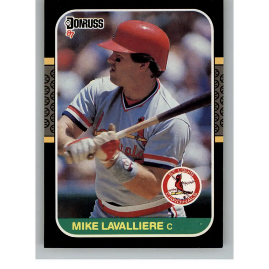 1987 Donruss #331 Mike LaValliere EX Excellent RC Rookie St. Louis Cardinals Baseball Card  Image 1