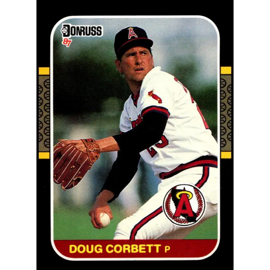1987 Donruss #333 Doug Corbett EX Excellent California Angels Baseball Card  Image 1