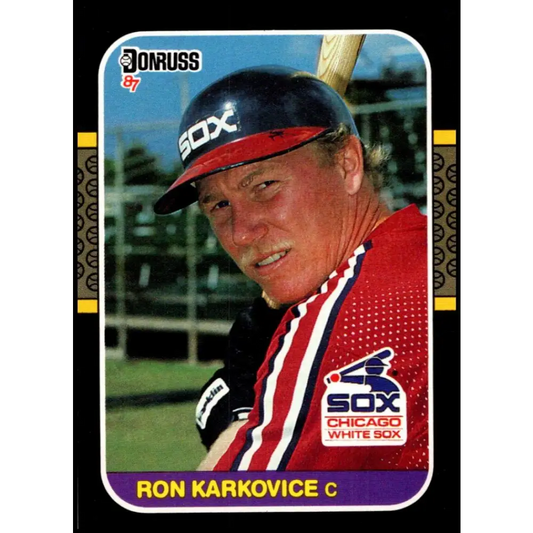 1987 Donruss #334 Ron Karkovice EX Excellent RC Rookie Chicago White Sox Baseball Card  Image 1