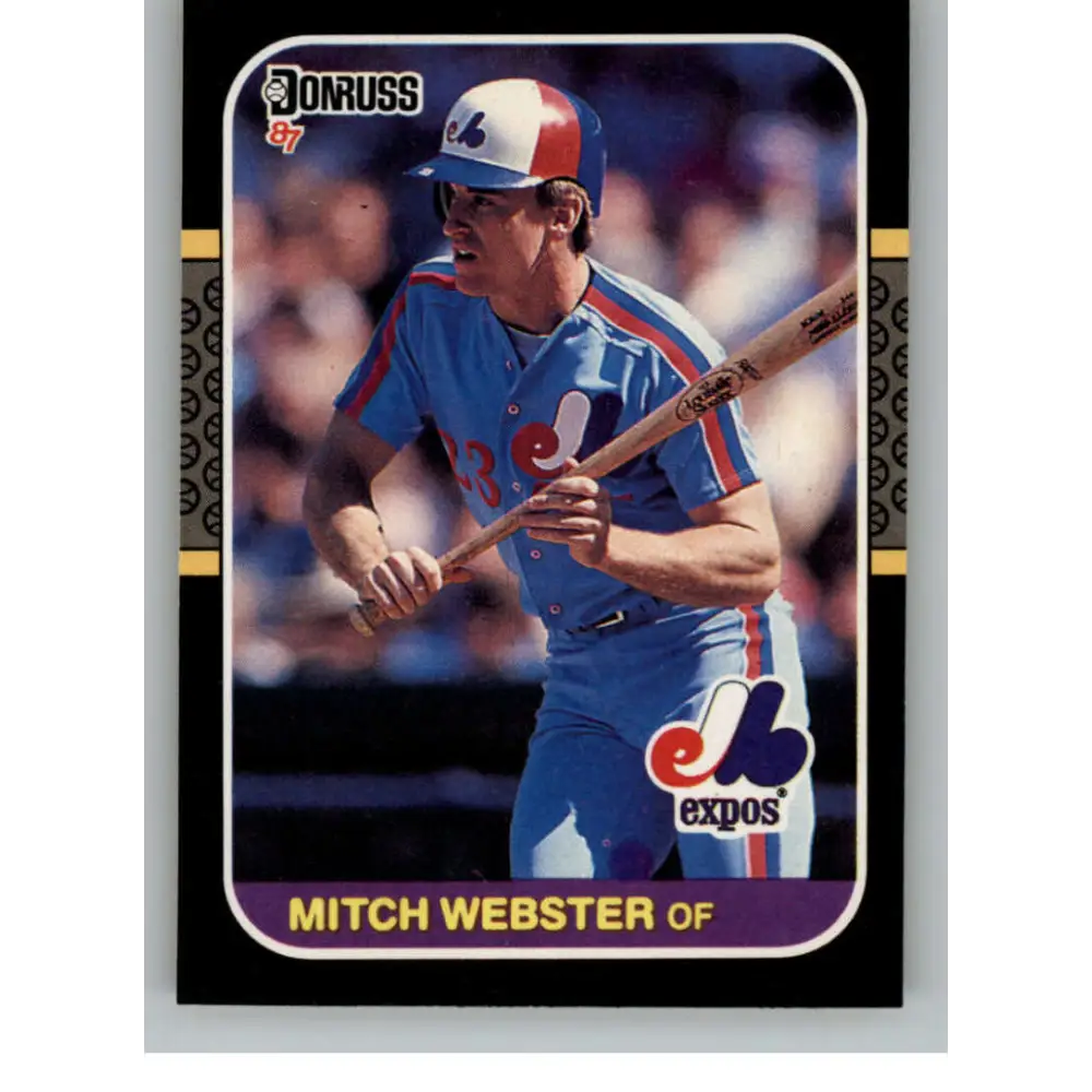 1987 Donruss #335 Mitch Webster EX Excellent Montreal Expos Baseball Card  Image 1