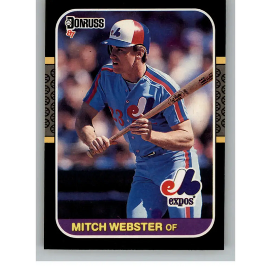 1987 Donruss #335 Mitch Webster EX Excellent Montreal Expos Baseball Card  Image 1