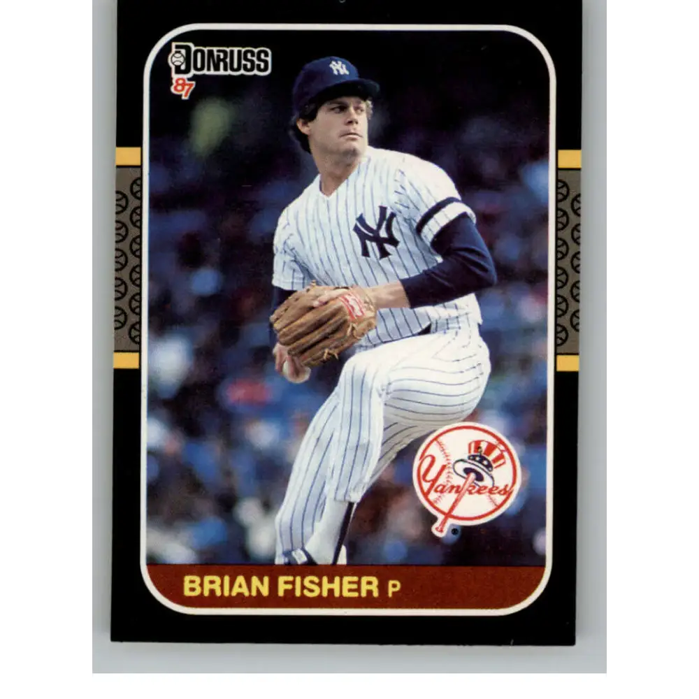 1987 Donruss #340 Brian Fisher EX Excellent New York Yankees Baseball Card  Image 1