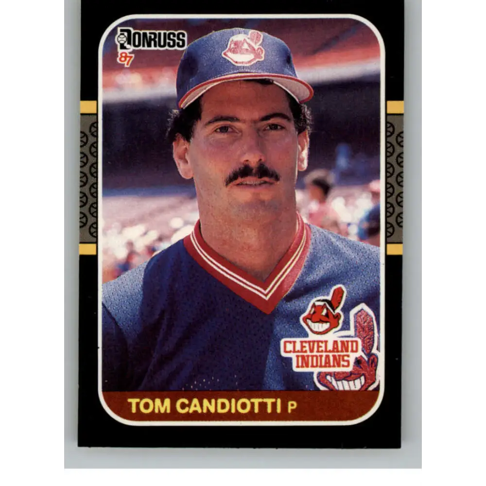 1987 Donruss #342 Tom Candiotti EX Excellent Cleveland Indians Baseball Card  Image 1