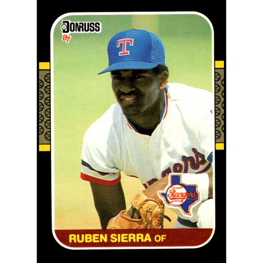 1987 Donruss #346 Ruben Sierra EX Excellent RC Rookie Texas Rangers Baseball Card  Image 1