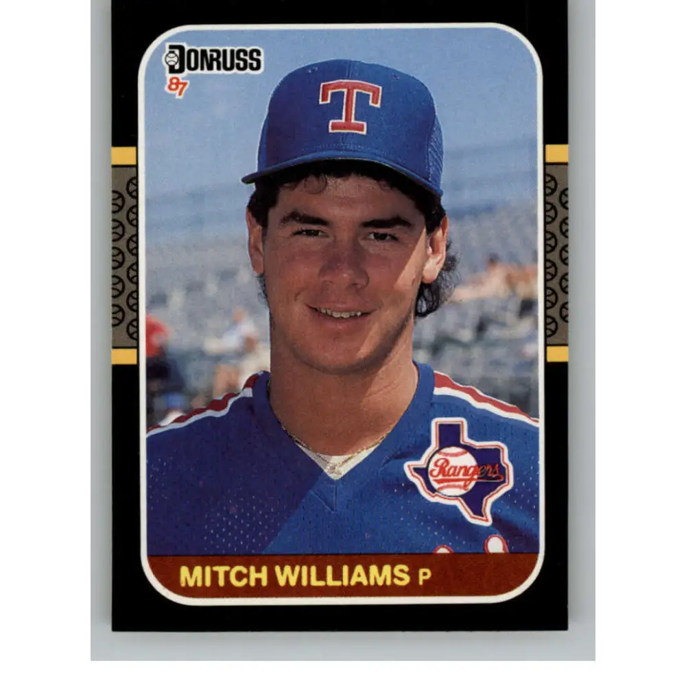 1987 Donruss #347 Mitch Williams EX Excellent RC Rookie Texas Rangers Baseball Card  Image 1