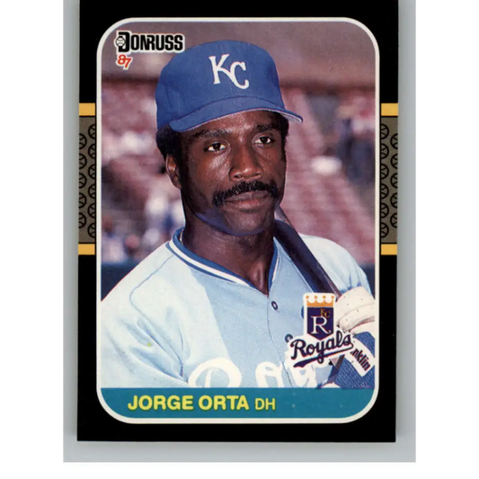 1987 Donruss #348 Jorge Orta EX Excellent Kansas City Royals Baseball Card  Image 1