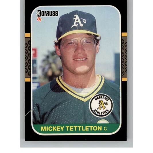 1987 Donruss #349 Mickey Tettleton EX Excellent Oakland Athletics Baseball Card  Image 1