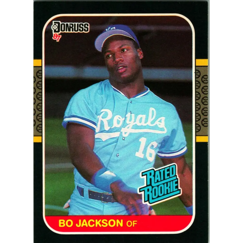 1987 Donruss #35 Bo Jackson EX Excellent RC Rookie Kansas City Royals Baseball Card  Image 1