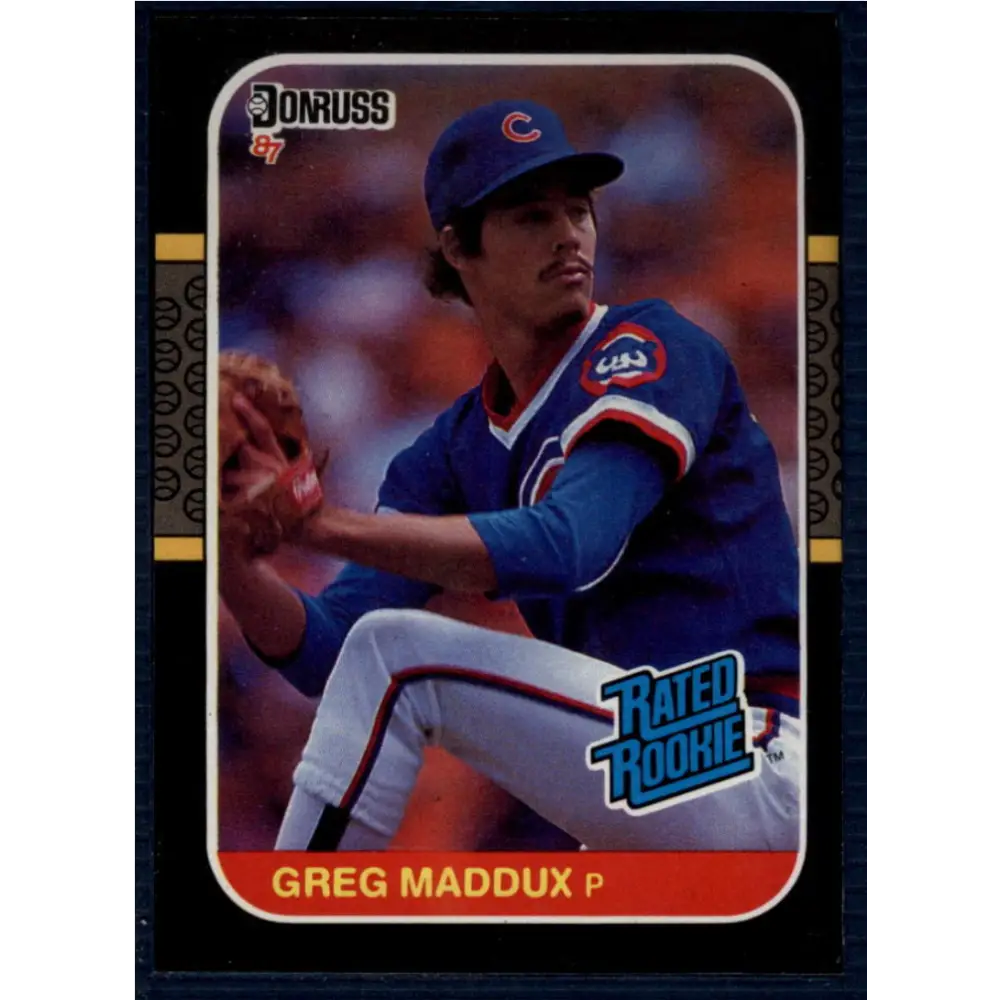 1987 Donruss #36 Greg Maddux EX Excellent RC Rookie Chicago Cubs Baseball Card  Image 1